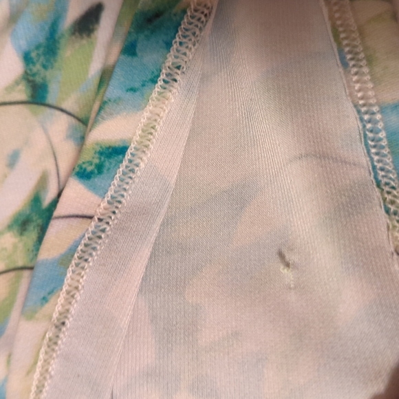 2/$10 Catherine Malandrino blue/green drape neck top - Picture 4 of 4